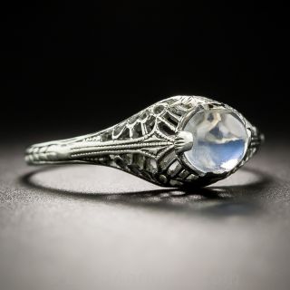18K Moonstone Filigree Ring
