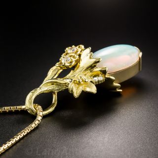 18K Opal and Diamond Pendant 