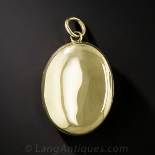 18K Oval Locket