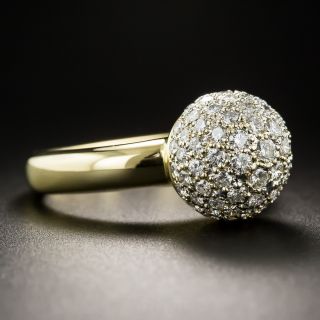 18K Pavé Diamond Ball Ring
