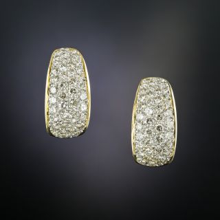 18K Pavé Diamond Earrings - 1