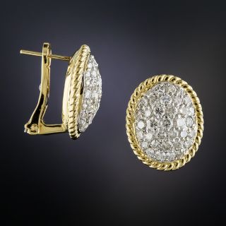 18K Pavé Diamond Earrings