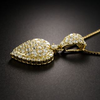 18K Pavé Diamond Heart Pendant 