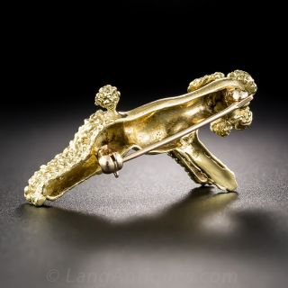 18K Poodle Pin