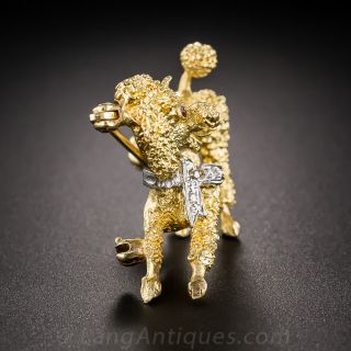 18K Poodle Pin