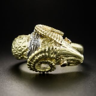 18K Ram's Head Ring 
