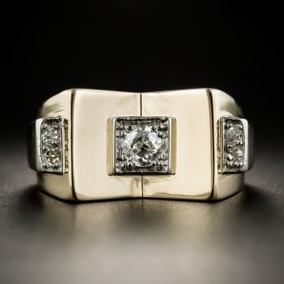 18K Retro Diamond Ring - 1