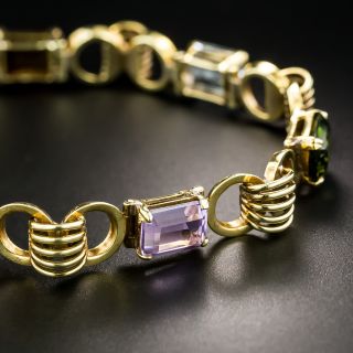 18K Retro Multi-Gem Bracelet