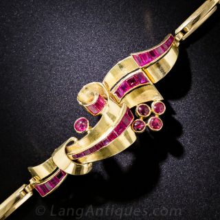 18K Retro Ruby Bracelet