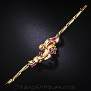 18K Retro Ruby Bracelet