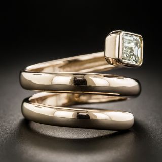18K Rose Gold 1.18 Carat Emerald-Cut Diamond Ring