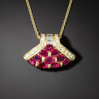 Ruby and Diamond Clip/Pendant - 2
