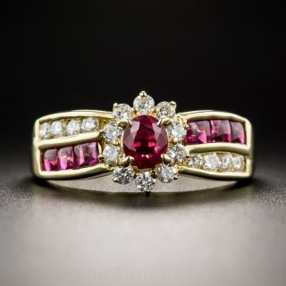 18K Ruby and  Diamond Ring