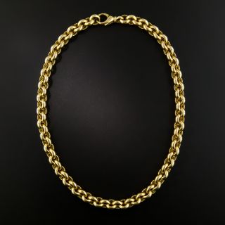 18K Solid Rollo Neck Chain, Wempe - 1