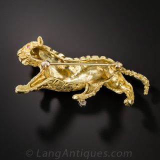 18K Tiger Pin