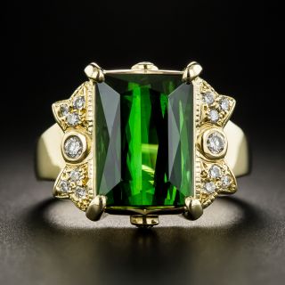 18K Tourmaline and Diamond Ring - 1