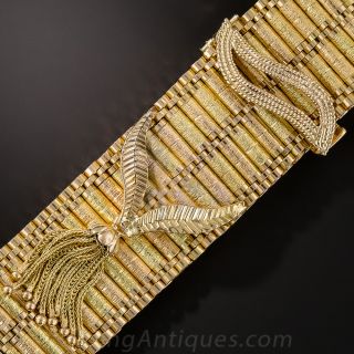 18K Two-Tone Gold Fringe Bracelet - 1