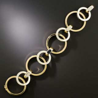 18K Two-Tone Groovy Circle Bracelet - 3