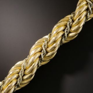 18K Two-Tone Rope Bracelet
