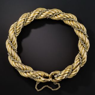 18K Two-Tone Rope Bracelet