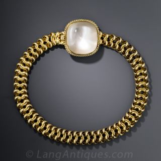 18K Victorian Moonstone Bracelet
