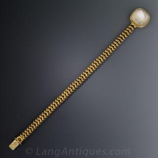 18K Victorian Moonstone Bracelet