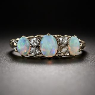 18K Victorian Opal and Diamond Ring