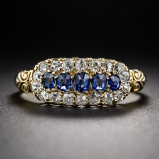 18K Victorian Sapphire and Diamond Ring