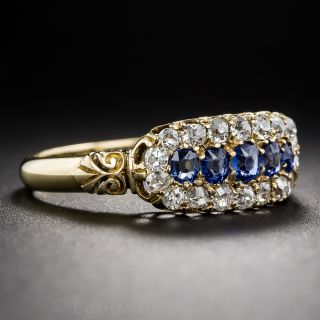 18K Victorian Sapphire and Diamond Ring