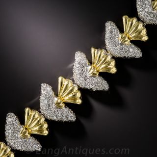 18K White and Yellow Gold Diamond Bracelet - 1