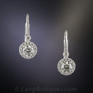 18K White Gold Diamond Earrings