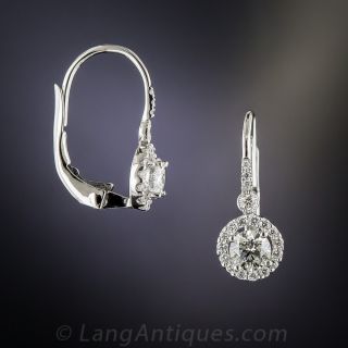 18K White Gold Diamond Earrings
