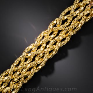 18K Woven Gold Bracelet