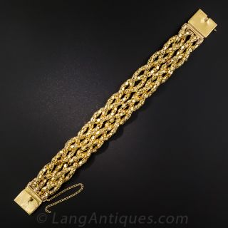 18K Woven Gold Bracelet
