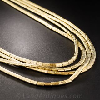 18K Yellow Gold 4-Strand Necklace