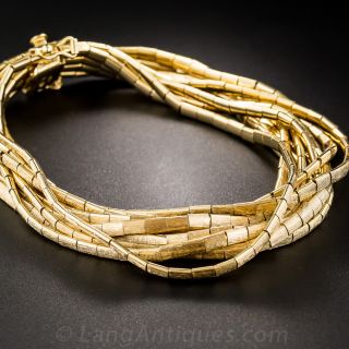18K Yellow Gold 9-Strand Bracelet