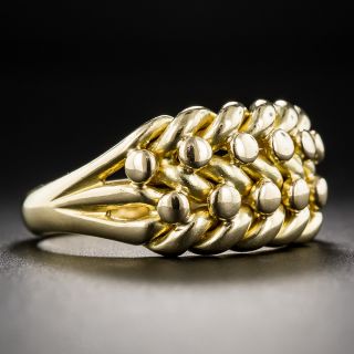 18K Yellow Gold English Woven Band Ring