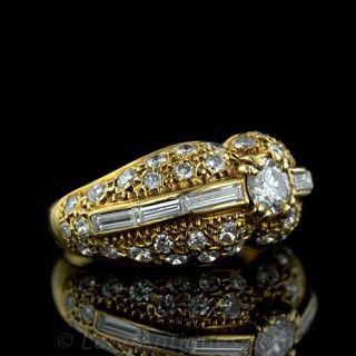 18k Yellow Gold Estate Diamond Engagement Ring