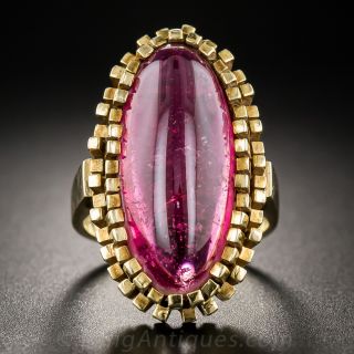 18K Yellow Gold Pink Tourmaline Ring