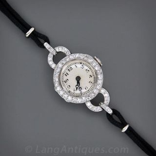 1920's Diamond and Platinum Dress Watch
