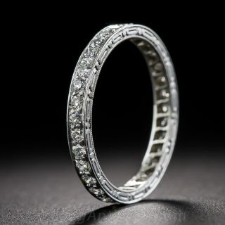1920s Tiffany & Co. Platinum Diamond Eternity Wedding Band 