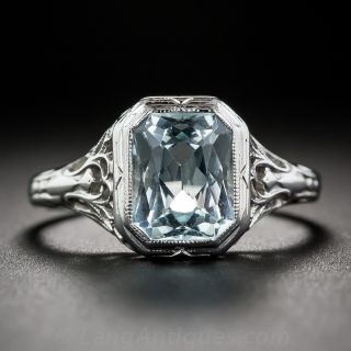 1930s Art Deco Aquamarine Ring