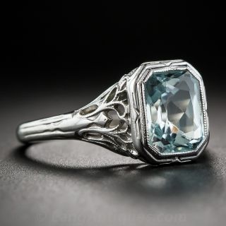 1930s Art Deco Aquamarine Ring