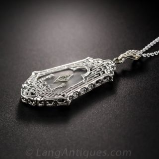 1930s Carved Rock Quartz Necklace