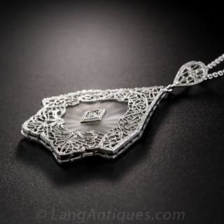 1930s Carved Rock Quartz Necklace