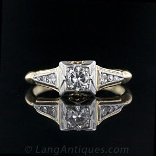 Art Deco Diamond Engagement Ring 