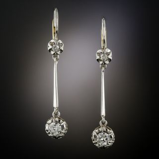 1930s Diamond Drop Earrings