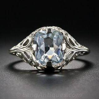 1930s Vintage Aquamarine Ring