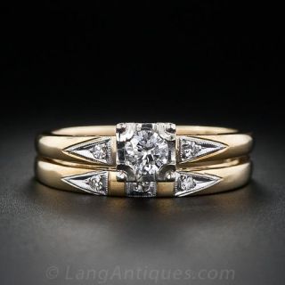 1940's Diamond Wedding Set