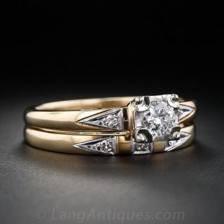 1940's Diamond Wedding Set